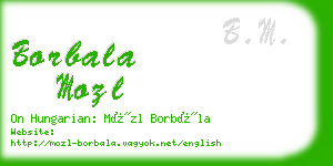 borbala mozl business card